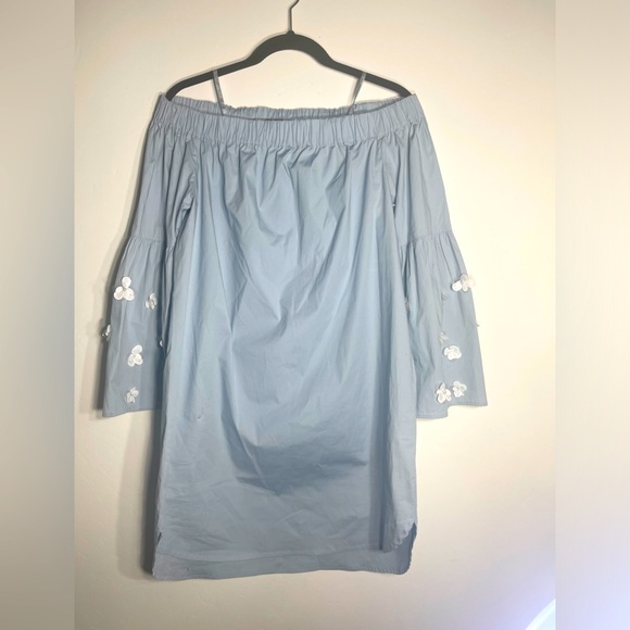 MICHAEL KORS OFF SHOULDER 3/4 FLOWER MINI DRESS - Picture 1 of 10